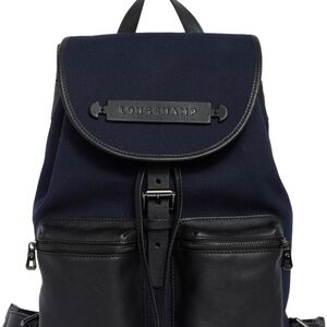Longchamp Newest Quality Men Backpack Navy Black France